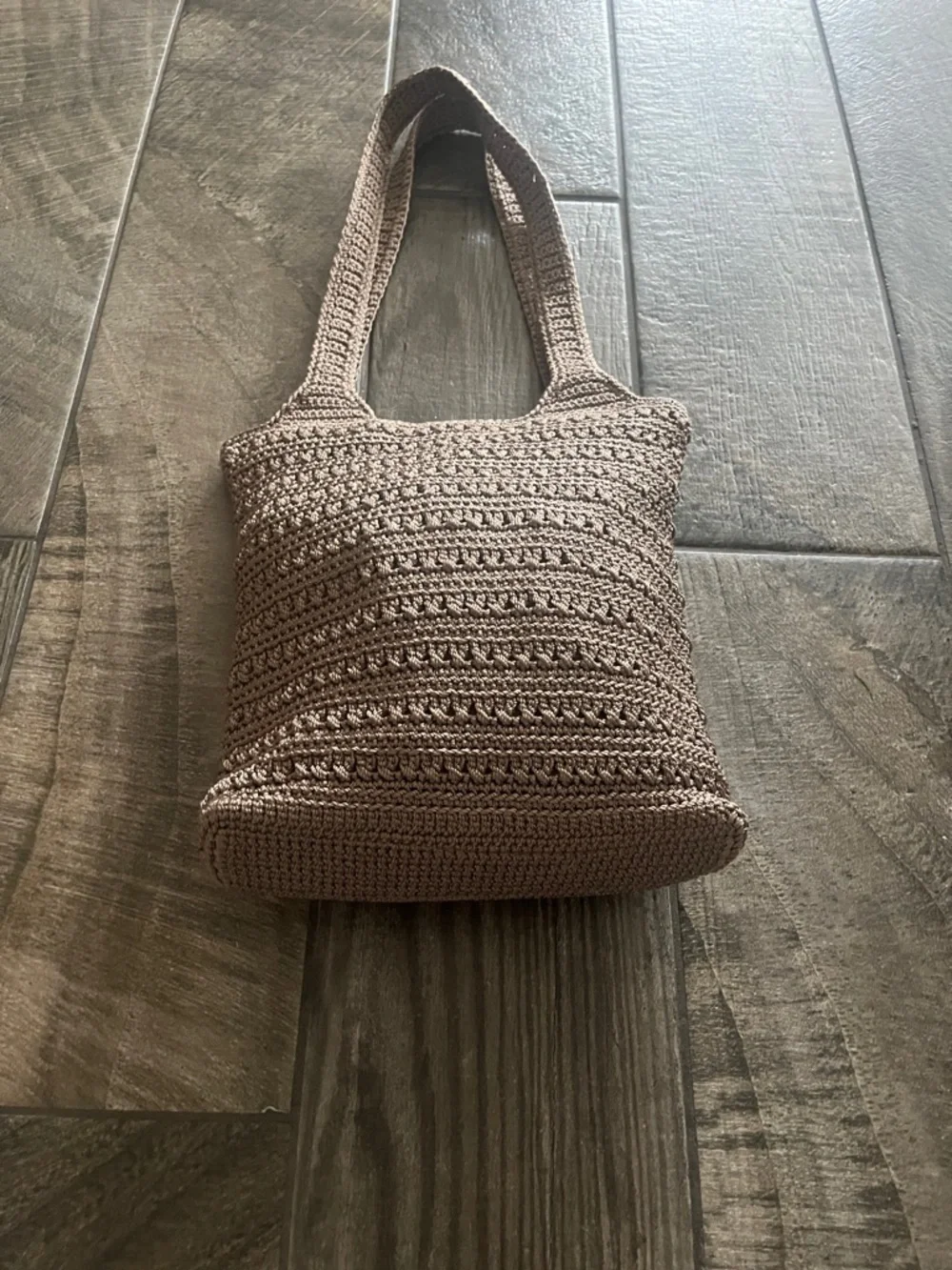NWOT The Sak brown hand made Woven Crochet Tote Bag